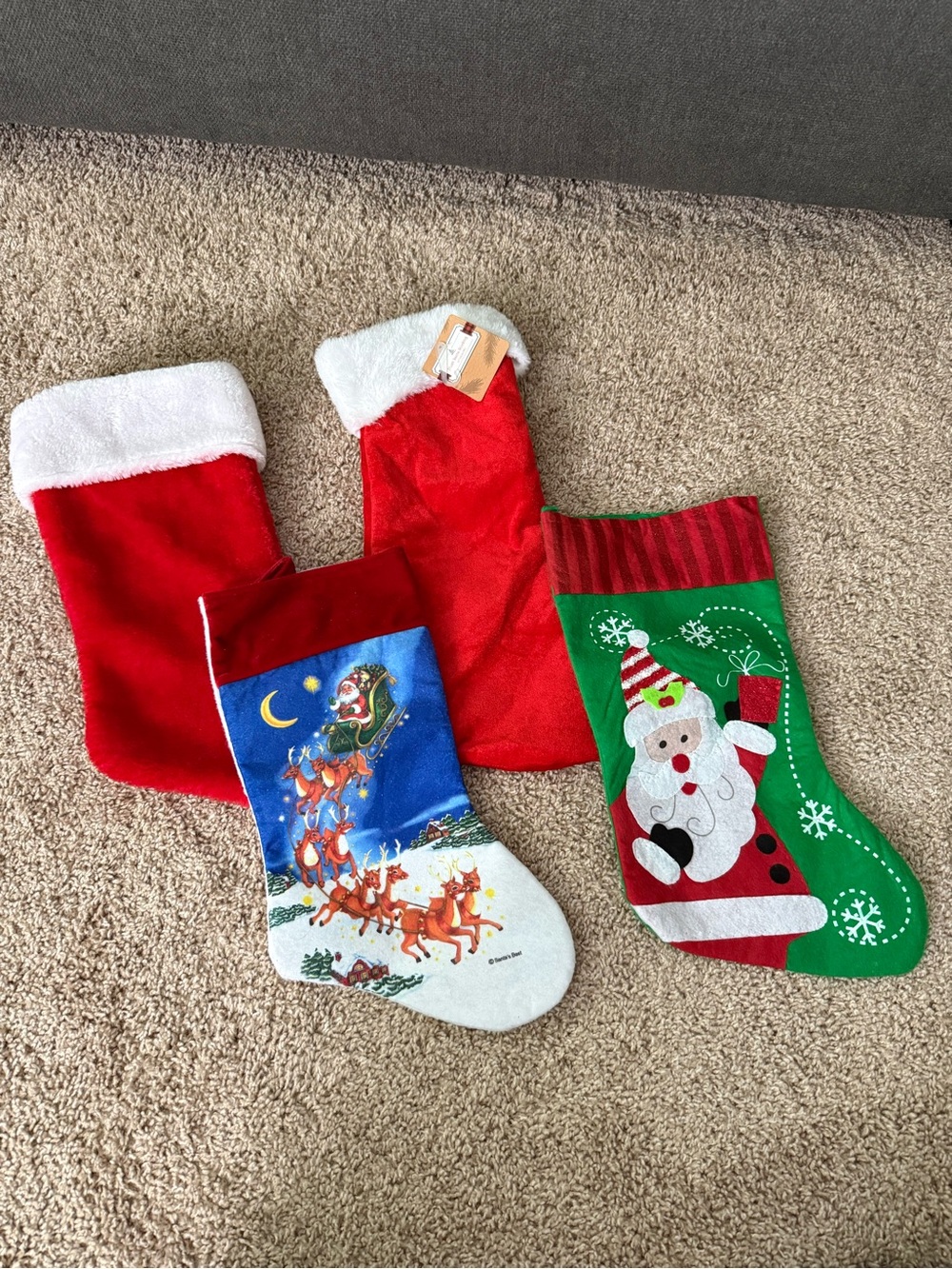 Christmas Kids Stockings | Lot of 4 Holiday Stockings